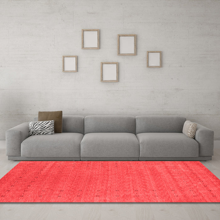 Contemporary Red Washable Rugs