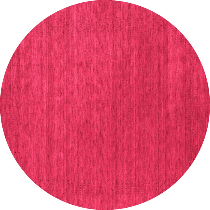 Round Abstract Pink Contemporary Rug, con2508pnk