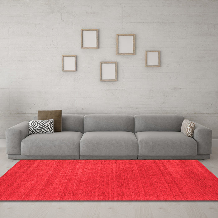 Contemporary Red Washable Rugs