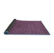 Sideview of Abstract Blue Contemporary Rug, con2508blu