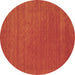 Round Abstract Brown Contemporary Rug, con2508brn