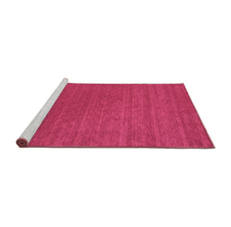 Sideview of Machine Washable Abstract Purple Contemporary Area Rugs, wshcon2508pur