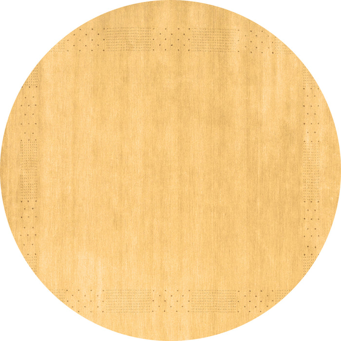 Round Solid Brown Modern Rug, con2509brn