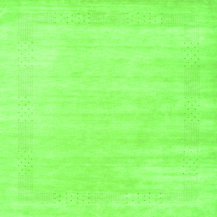 Serging Thickness of Solid Green Modern Rug, con2509grn