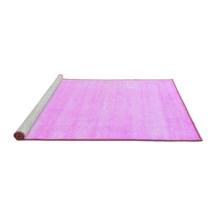 Sideview of Machine Washable Solid Purple Modern Area Rugs, wshcon2509pur
