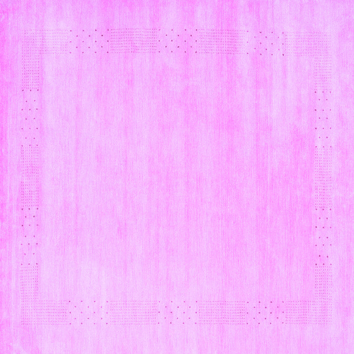 Square Machine Washable Solid Purple Modern Area Rugs, wshcon2509pur