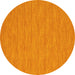 Round Abstract Yellow Contemporary Rug, con250yw