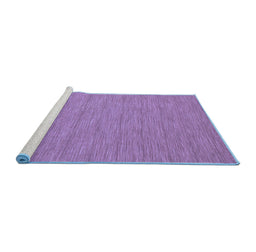 Sideview of Machine Washable Abstract Blue Contemporary Rug, wshcon250blu