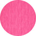 Round Abstract Pink Contemporary Rug, con250pnk