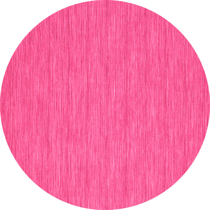 Round Machine Washable Abstract Pink Contemporary Rug, wshcon250pnk