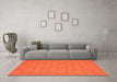 Machine Washable Abstract Orange Contemporary Area Rugs in a Living Room, wshcon250org