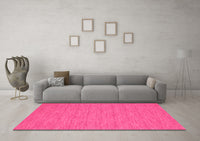 Machine Washable Abstract Pink Contemporary Rug, wshcon250pnk