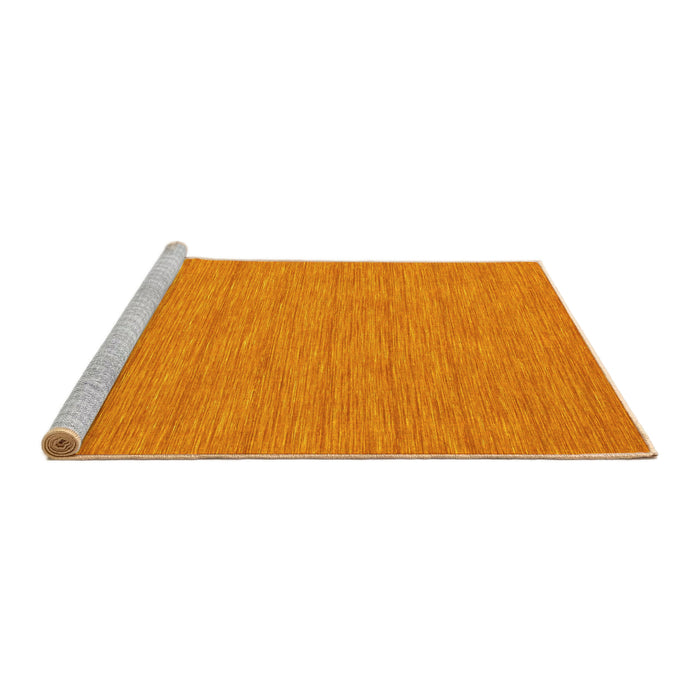 Sideview of Machine Washable Abstract Yellow Contemporary Rug, wshcon250yw