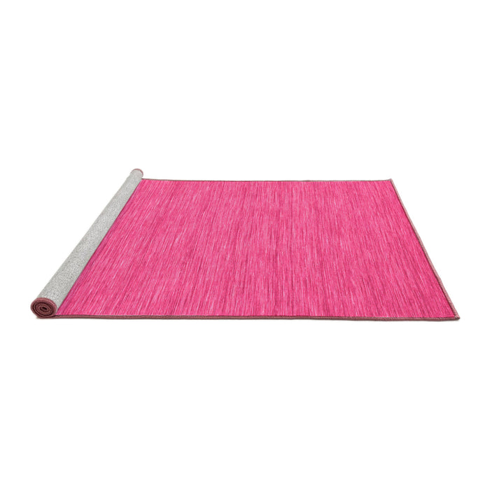 Sideview of Machine Washable Abstract Pink Contemporary Rug, wshcon250pnk