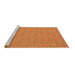 Sideview of Machine Washable Abstract Brown Contemporary Rug, wshcon250brn