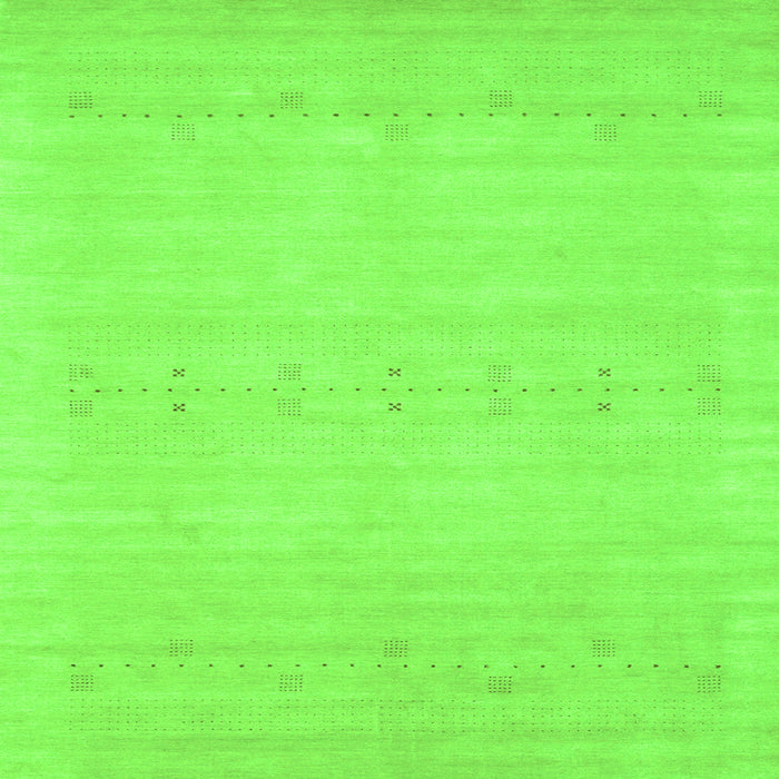 Serging Thickness of Solid Green Modern Rug, con2510grn