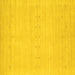 Square Machine Washable Solid Yellow Modern Rug, wshcon2510yw