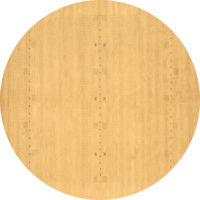 Round Solid Brown Modern Rug, con2510brn