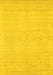 Machine Washable Solid Yellow Modern Rug, wshcon2510yw