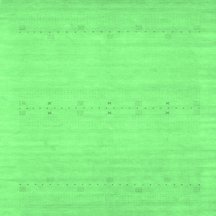 Square Machine Washable Solid Emerald Green Modern Area Rugs, wshcon2510emgrn