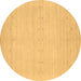 Round Machine Washable Solid Brown Modern Rug, wshcon2510brn