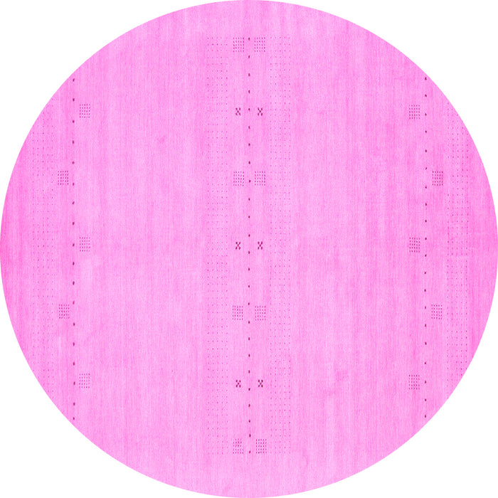 Round Solid Pink Modern Rug, con2510pnk