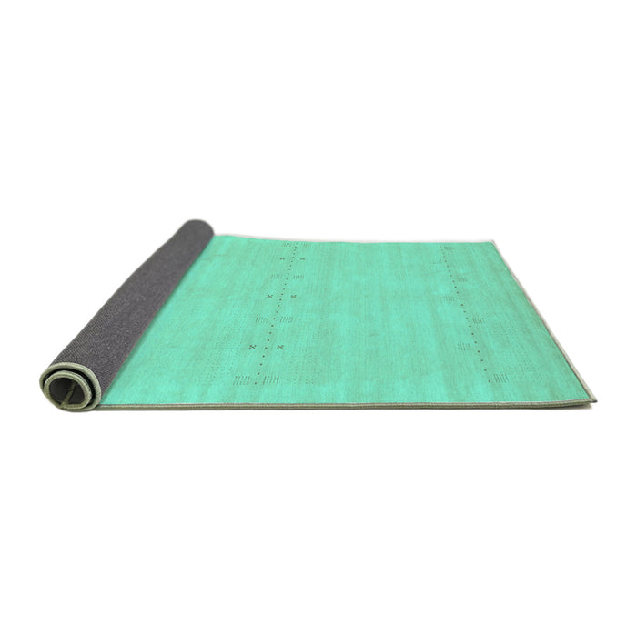 Sideview of Solid Turquoise Modern Rug, con2510turq