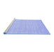 Sideview of Machine Washable Solid Blue Modern Rug, wshcon2510blu