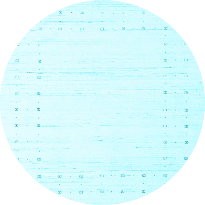 Round Solid Light Blue Modern Rug, con2511lblu