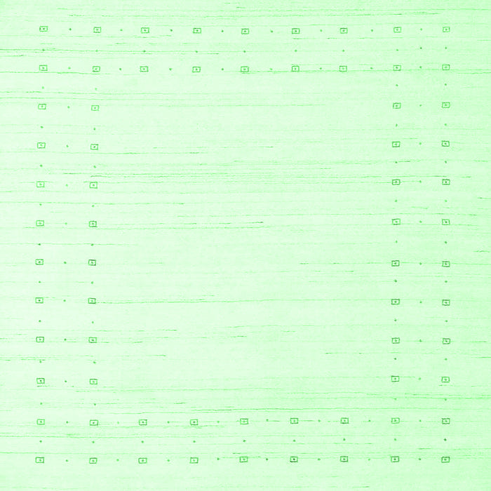 Square Machine Washable Solid Emerald Green Modern Area Rugs, wshcon2511emgrn