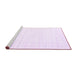 Sideview of Machine Washable Solid Purple Modern Area Rugs, wshcon2511pur