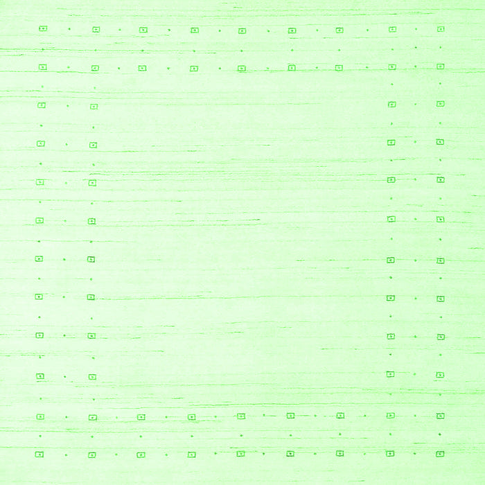Serging Thickness of Solid Green Modern Rug, con2511grn