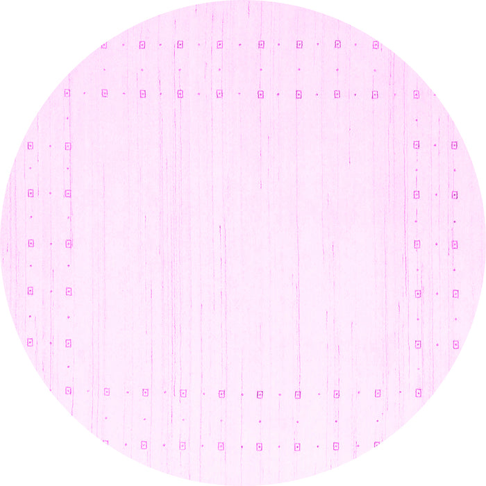 Round Solid Pink Modern Rug, con2511pnk