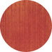 Round Abstract Brown Contemporary Rug, con2512brn