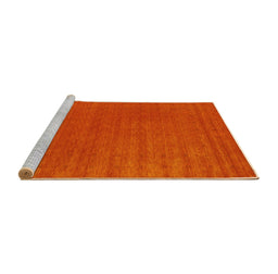 Sideview of Machine Washable Abstract Yellow Contemporary Rug, wshcon2512yw