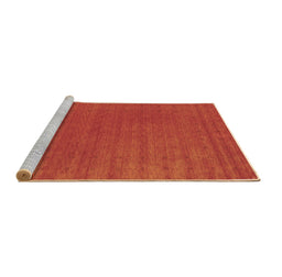 Sideview of Machine Washable Abstract Brown Contemporary Rug, wshcon2512brn