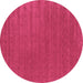 Round Abstract Purple Contemporary Rug, con2512pur