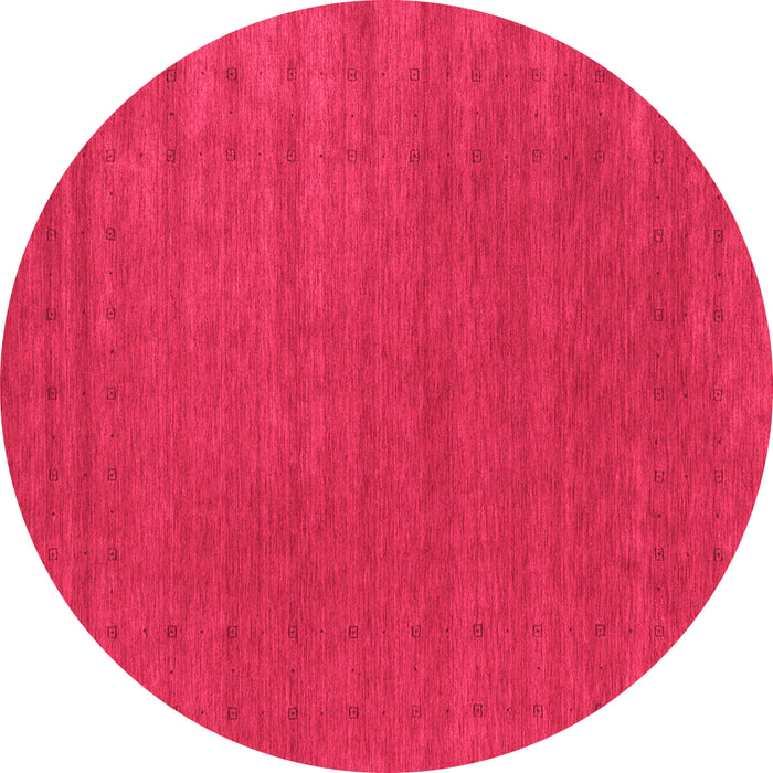 Round Abstract Pink Contemporary Rug, con2512pnk