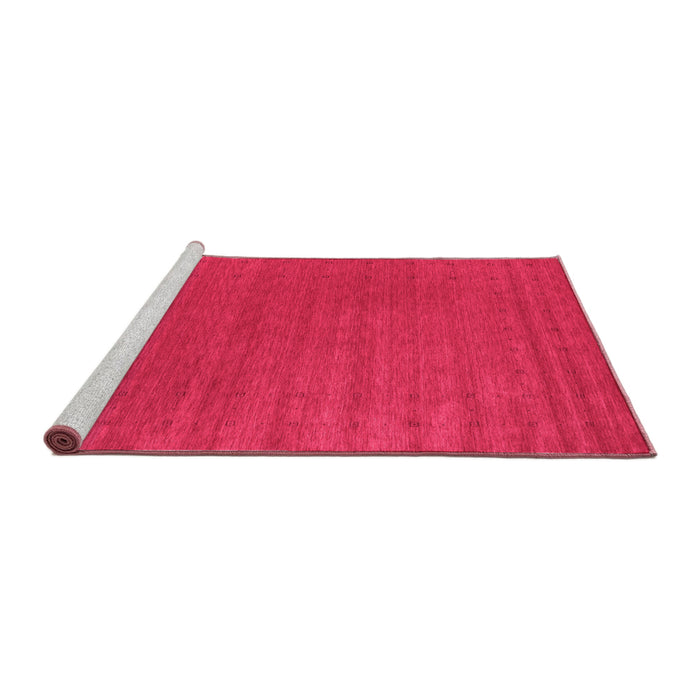 Sideview of Machine Washable Abstract Pink Contemporary Rug, wshcon2512pnk