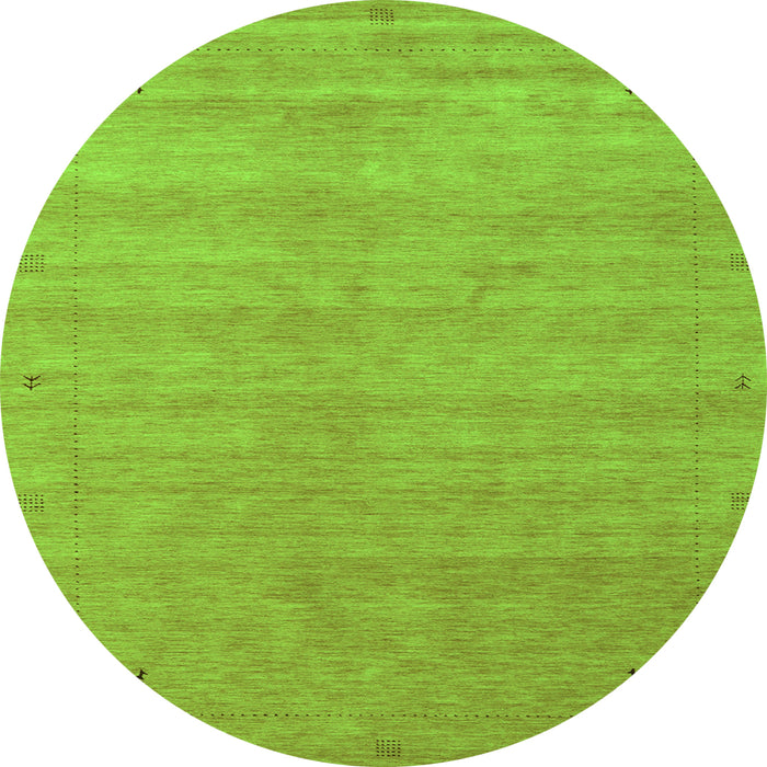 Square Abstract Green Contemporary Rug, con2513grn