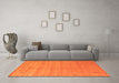 Machine Washable Abstract Orange Contemporary Area Rugs in a Living Room, wshcon2513org