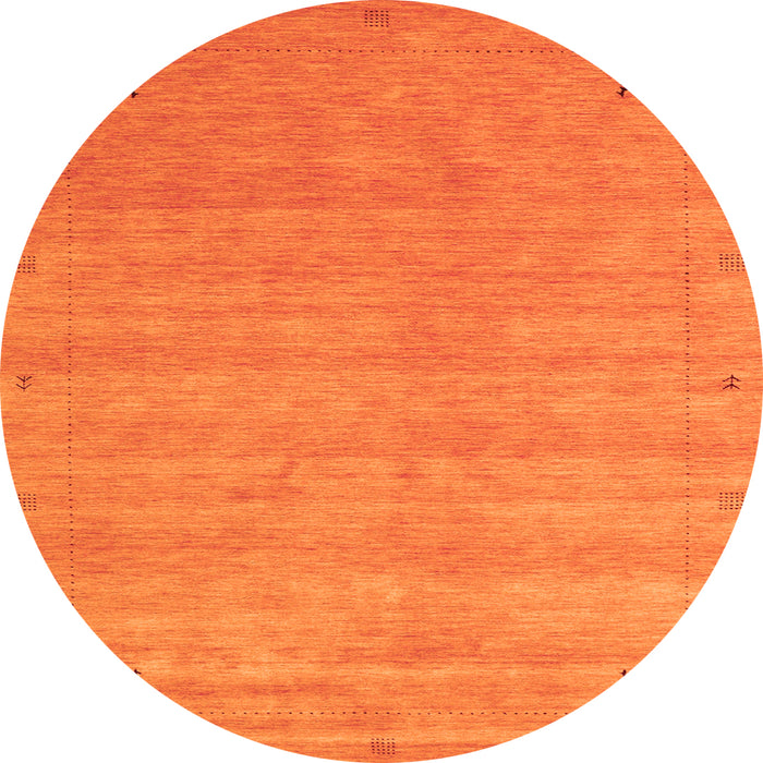 Square Abstract Orange Contemporary Rug, con2513org