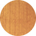 Round Abstract Brown Contemporary Rug, con2513brn