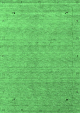 Abstract Emerald Green Contemporary Rug, con2513emgrn