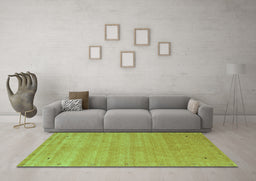 Machine Washable Abstract Turquoise Contemporary Area Rugs in a Living Room,, wshcon2513turq