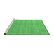 Sideview of Machine Washable Abstract Emerald Green Contemporary Area Rugs, wshcon2513emgrn