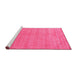 Sideview of Machine Washable Abstract Pink Contemporary Rug, wshcon2513pnk