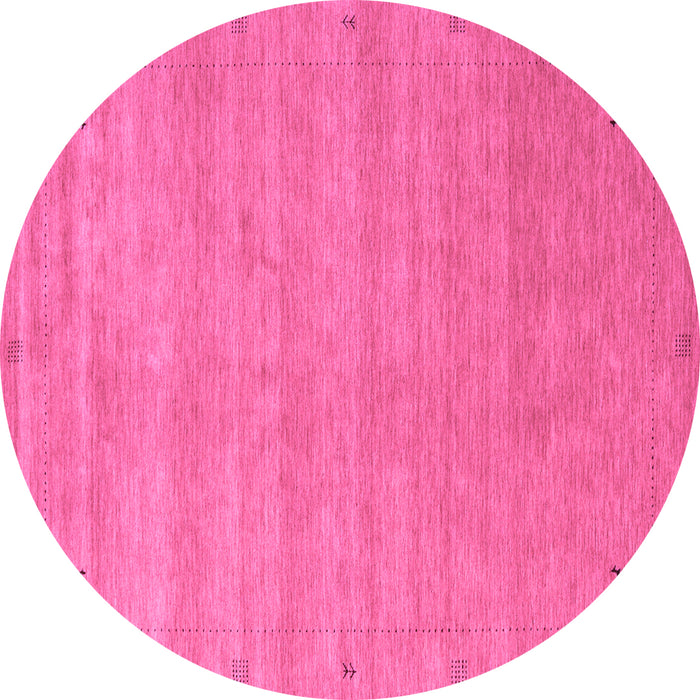 Round Abstract Purple Contemporary Rug, con2513pur
