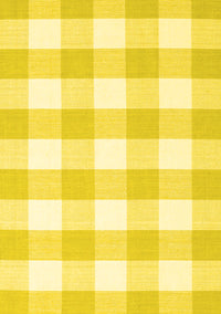 Checkered Yellow Modern Rug, con2514yw