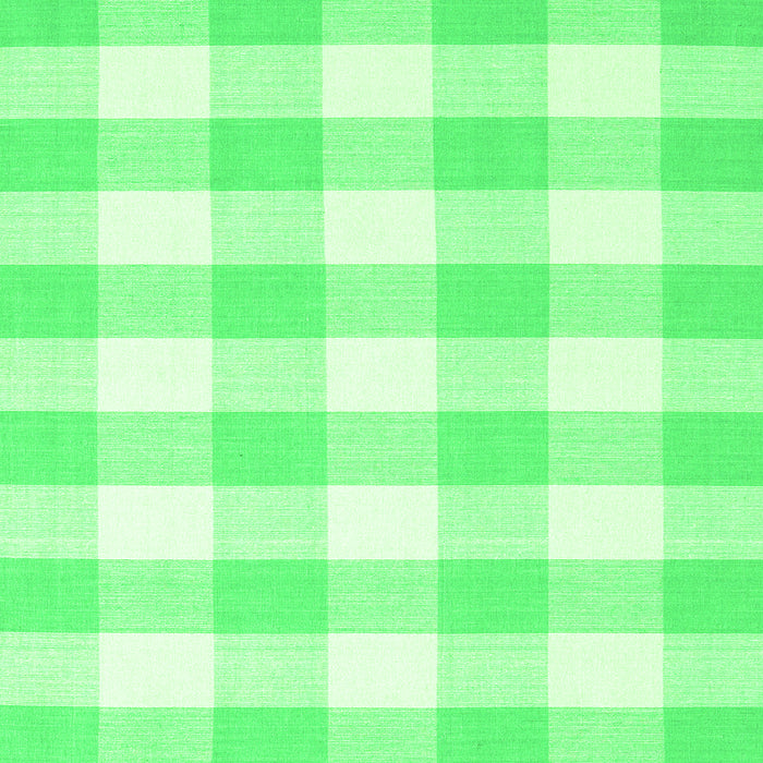 Round Machine Washable Checkered Green Modern Area Rugs, wshcon2514grn
